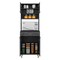 Tuhome Della 60 Kitchen Pantry with Countertop, Closed & Open Storage, Smokey Oak ALI6604 - alternate 8